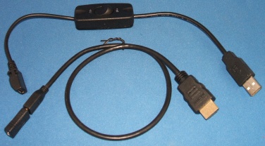 Image of USB/Power & HDMI cable/lead Set Atrix Lapdock to Raspberry A/B etc.