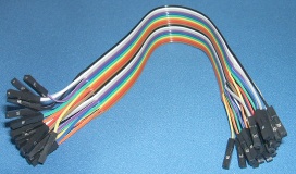 Image of GPIO cable/lead (Jumper wires) 20 individual cable sockets Female-Female (20cm)