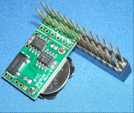 Image of Real Time Clock (RTC) module with Temperature Sensor for the Raspberry Pi, 26Pin Pass-Through Header Fitted