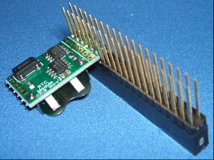 Image of Real Time Clock (RTC) module with Temperature Sensor for the Raspberry Pi, 40Pin Pass-Through Header Fitted