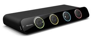 Image of 4 way VGA & USB & PS/2 KVM (for monitor, USB or PS/2 devices & Audio) switch box Belkin SOHO