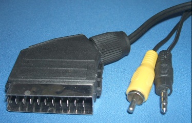 Image of SCART Cable/Lead to Phono & 3.5mm Stereo Jack for Raspberry Pi etc. (1.5m)