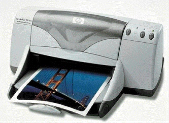 Image of HP Deskjet 990cxi Professional series A4 Colour Inkjet Printer, refurbished. Full ink cartridges