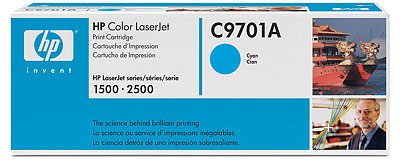 Image of HP LaserJet 2500 series Cyan toner cartridge (C9701A) 4000 pages