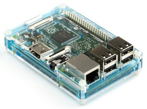 Image of Pibow Coupe Flotilla (Blue) Acrylic Case/Enclosure for Model B Raspberry Pi 2, 3 and Pi 1 B+