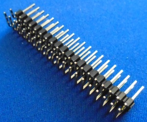 Image of 40way (2x20) dual row 0.1" (2.54mm) pitch Right Angle Pin Header (Male)