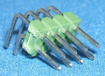 Image of 8way (2x4) Pin Header (Male) Suitable for Raspberry Pi 1 Rev2 (right angle pins)