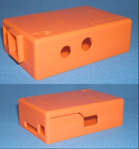Image of Moulded Case/Enclosure for Raspberry Pi 1 (Orange)