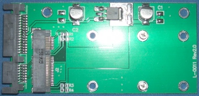 Image of SATA to m-SATA adaptor (SATA to mSATA converter)