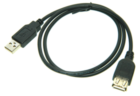 Image of USB2.0 A - A extension Cable/lead, Gold Plated (3m)