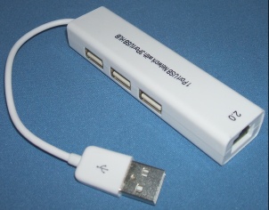 Image of 3 Port USB 2.0 Hub with Ethernet interface suitable for RaspberryPi Zero/Compute Module, no PSU
